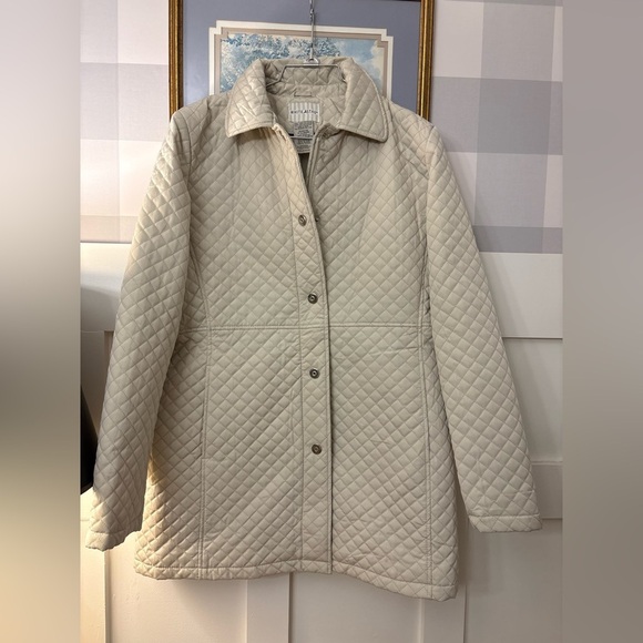 Vintage White Stag Quilted Cream Jacket Size Large - Picture 2 of 9